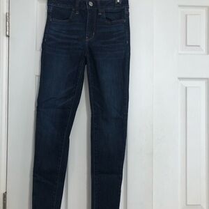 American eagle‎ super super stretch X women’s size 2 dark wash hi rise jegging